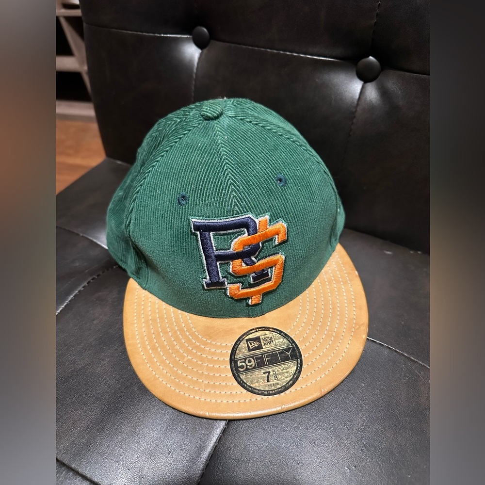 Rocksmith new era corduroy/leather hat 7 5/8